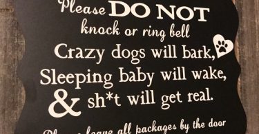 Sleeping Baby Sign Barking Dogs Sign Do Not Knock Sign