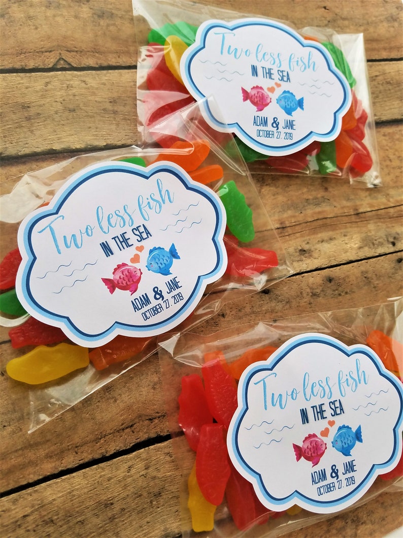 Two Less Fish In The Sea Wedding Favors Nautical Wedding