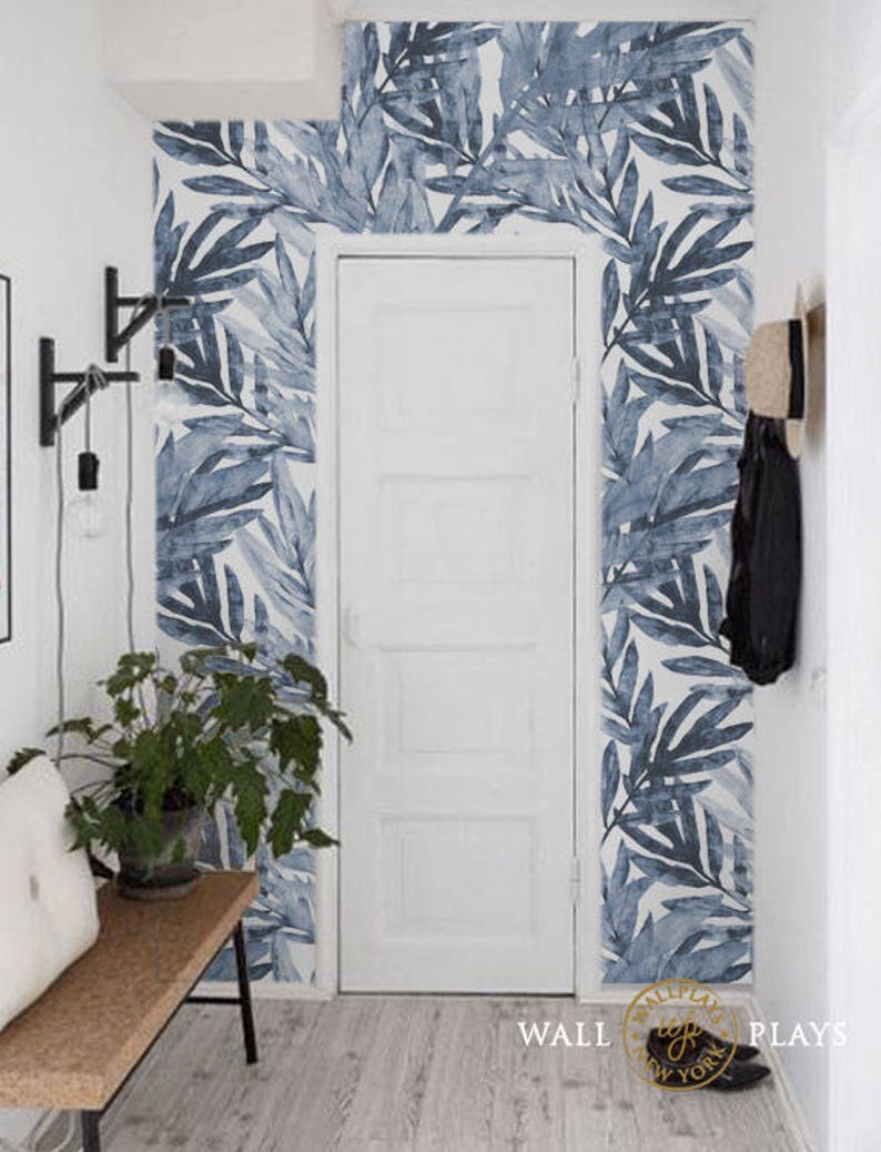 Watercolor Tropical leaves Removable Wallpaper Wall mural