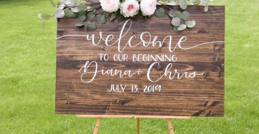 Wedding Welcome Sign  welcome to our beginning wedding sign