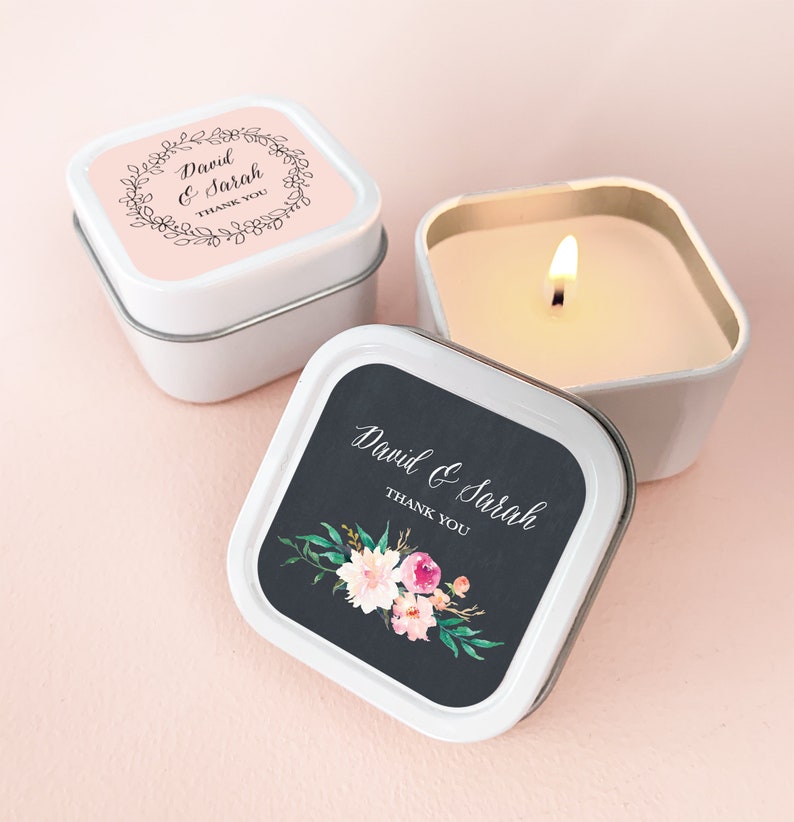 Bridal Shower Favors Personalized Candles Wedding Favors