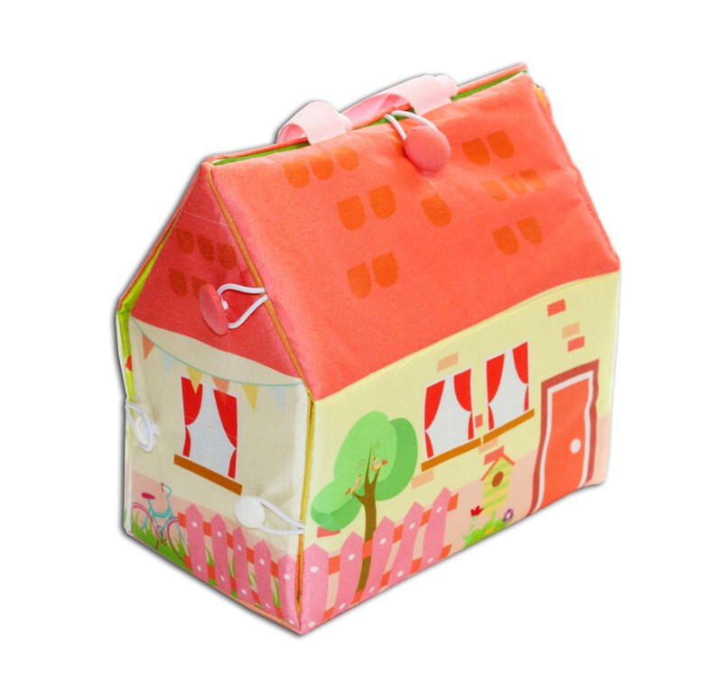 Doll house bag fabric doll house Travel toy doll  Doll