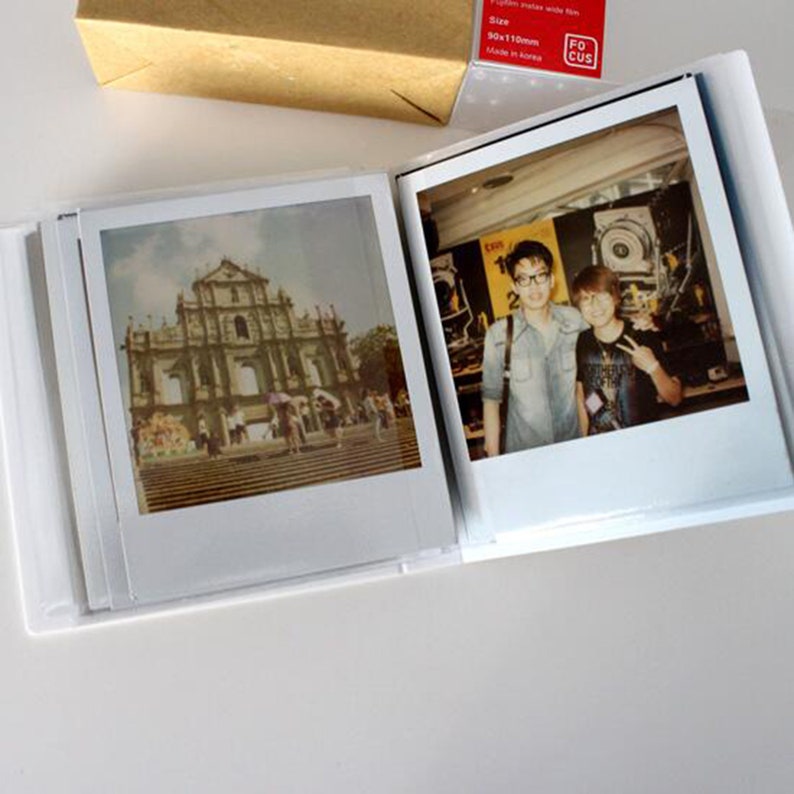 FREE SHIPPING White Polaroid Photo Album Double Film Holder