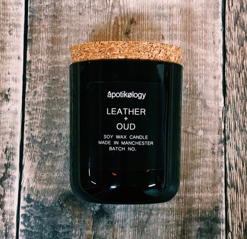 Leather & Oud Scented Candle