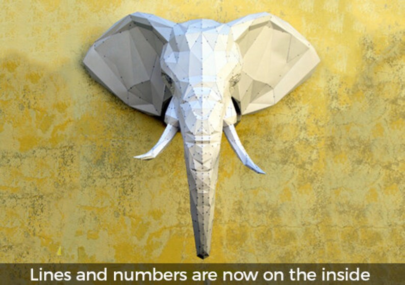 Make Your Own Elephant Sculpture.  Papercraft Elephant