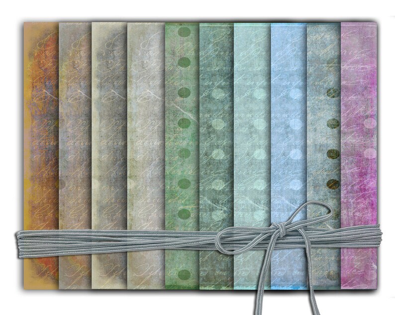 Pretty decorative papers in 10 chalky subtle colourways