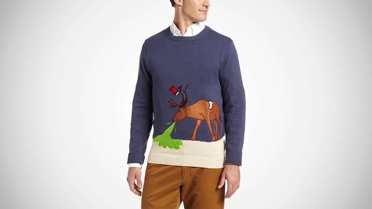 Reindeer Hangover Ugly Christmas Sweater