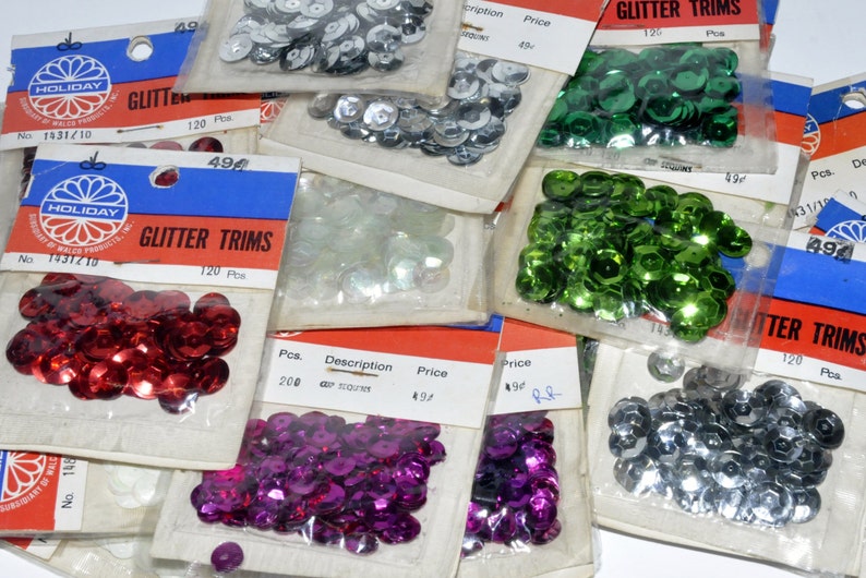 Two Packages. 3/8 Sequins. 1/2 Sequins. 2 Packages