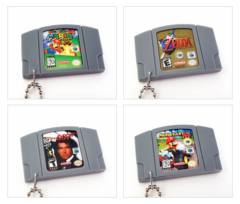 Various Nintendo 64 N64 Cartridge Keychain