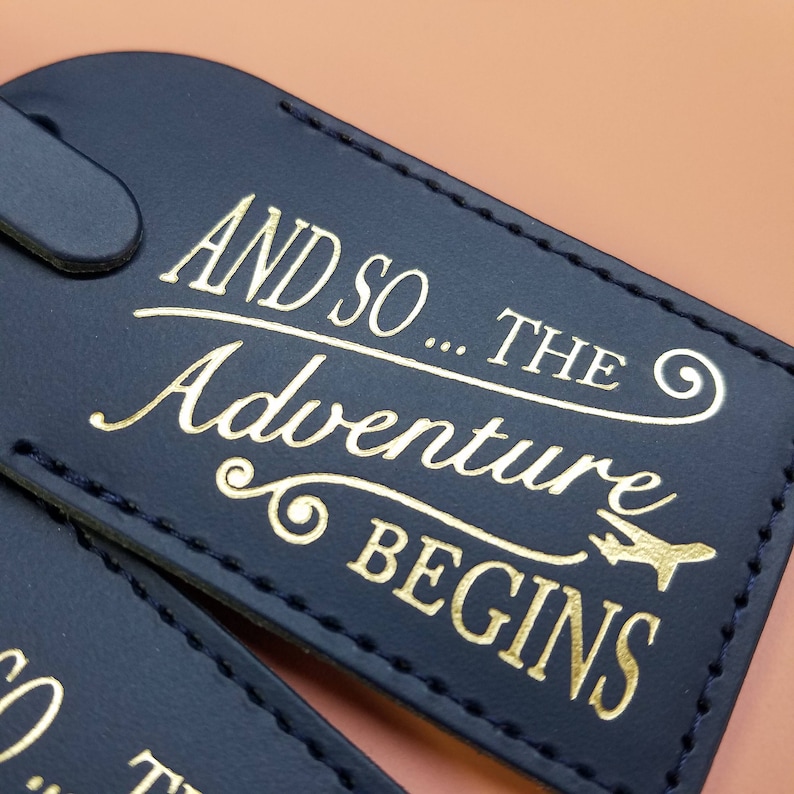 And So The Adventure Begins Luggage Tag Gifts  Traveler