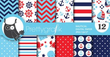 BUY 20 GET 10 OFF  Nautical paper digital papers commercial