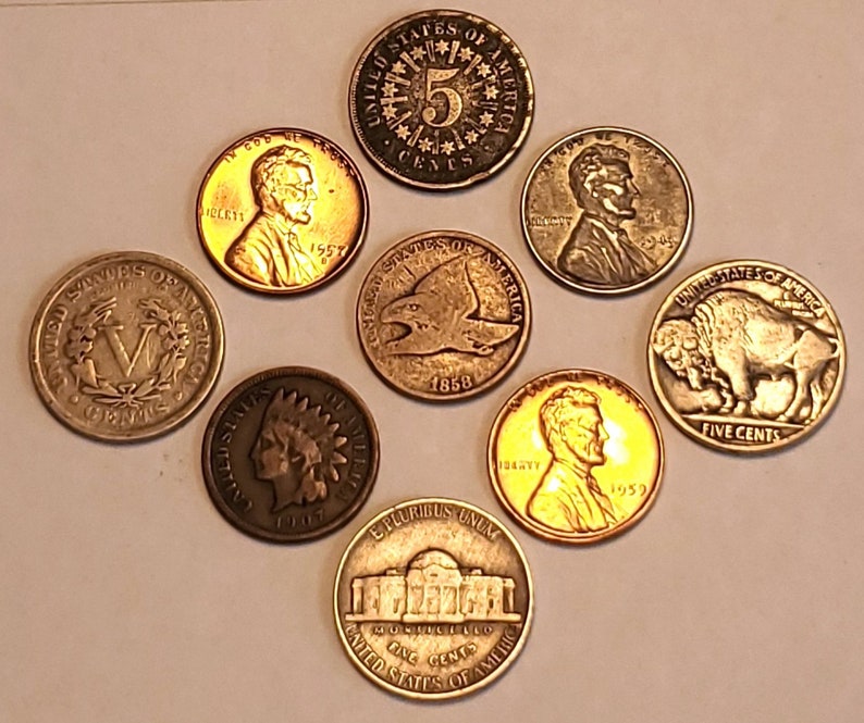 Cents & Nickels Rare Coin Collection  Includes Flying Eagle