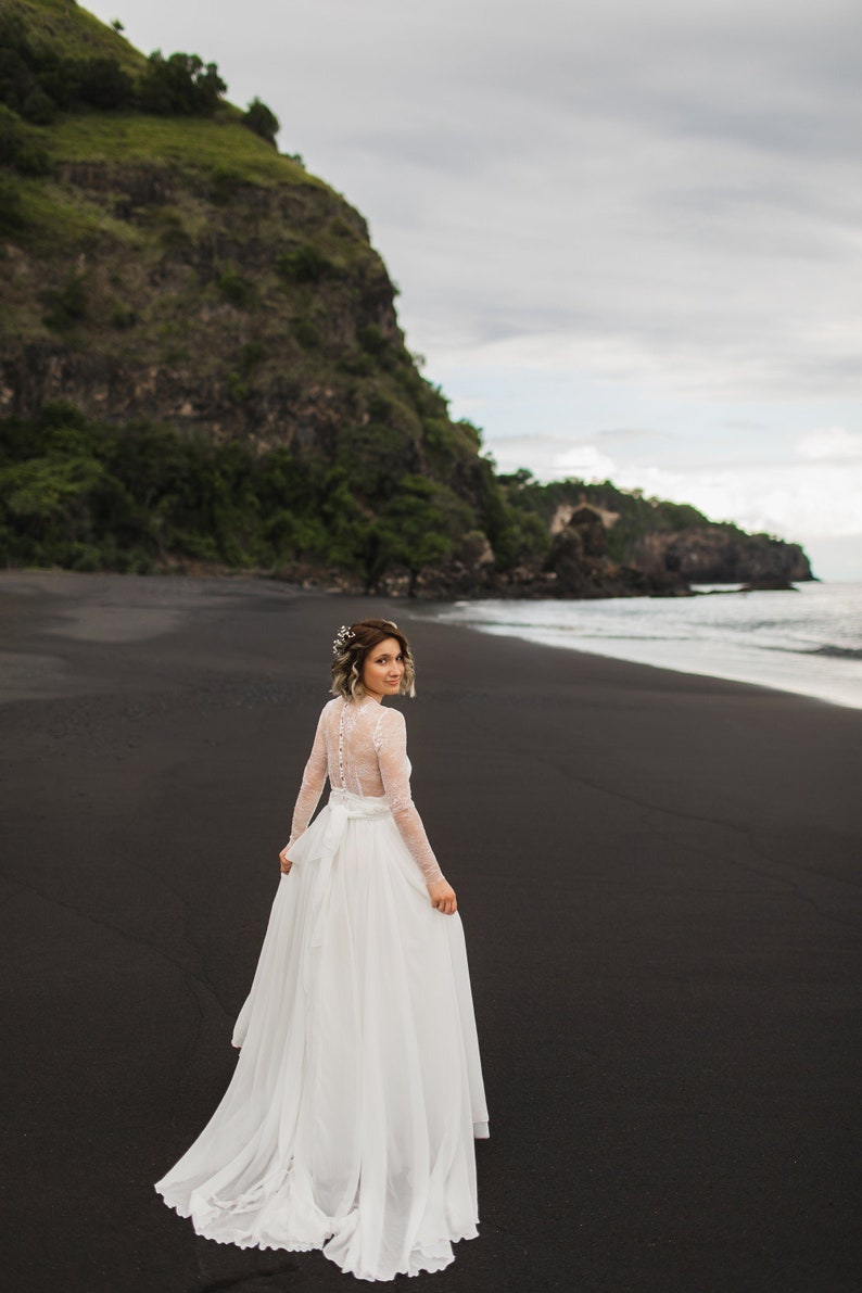 Classic romantic wedding dress contemporary modest wedding