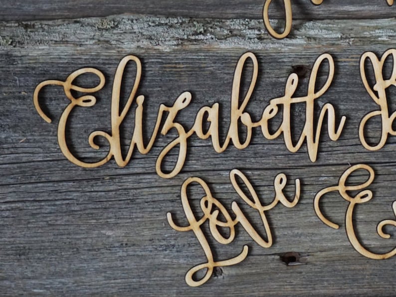 Custom Laser Cut Name sign Place Setting Sign Dinner Party