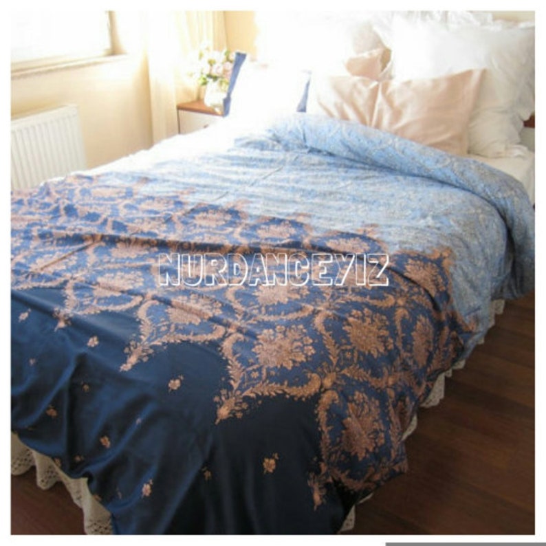 Express fast shipping Dorm room Bedding Pink Blue Navy Damask