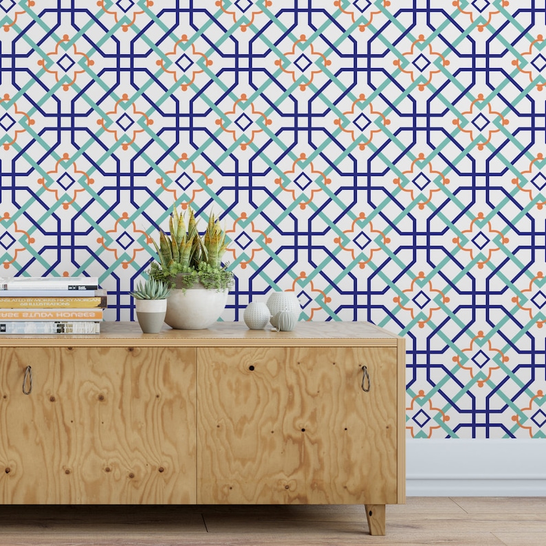 Fresh Moroccan Tile Removable Wallpaper G201-27