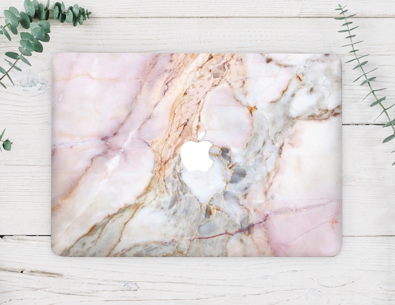 Light Marble Decal for Macbook Pro 13 15 Laptop Skin for