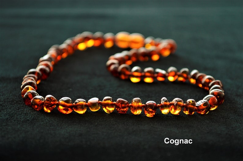 ADULT Natural Baltic Amber Necklace 40-70 cm. Made of Polished