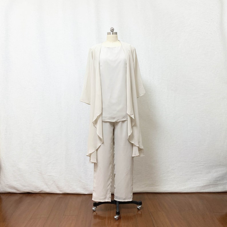 Ankle-length Mother of the Bride Dress Long Sleeves  3 Pieces