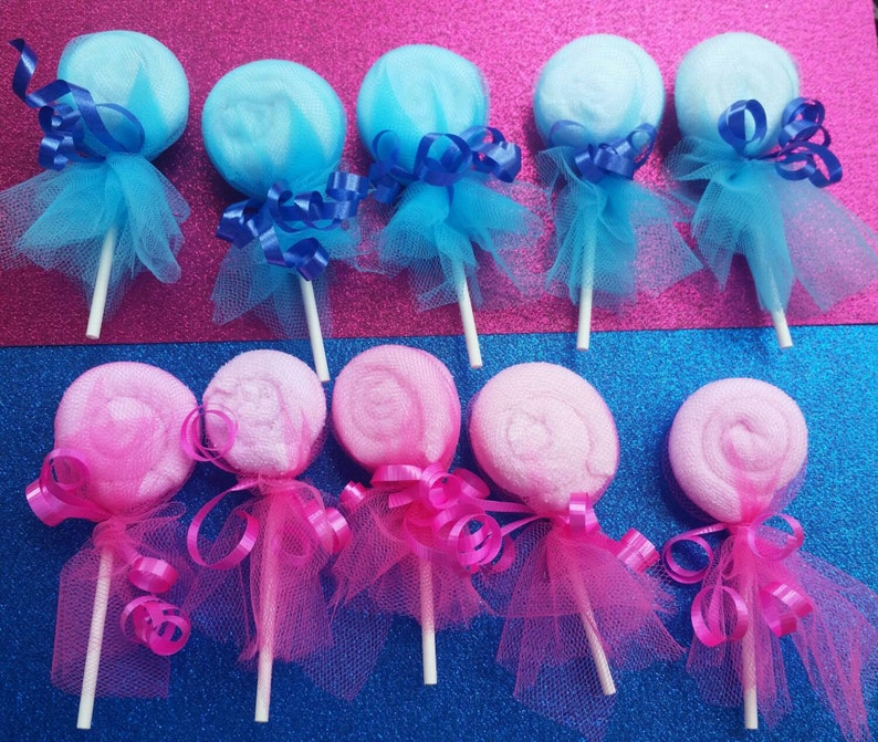 Babshower washcloth favors. Babyshower favors. Washcloth
