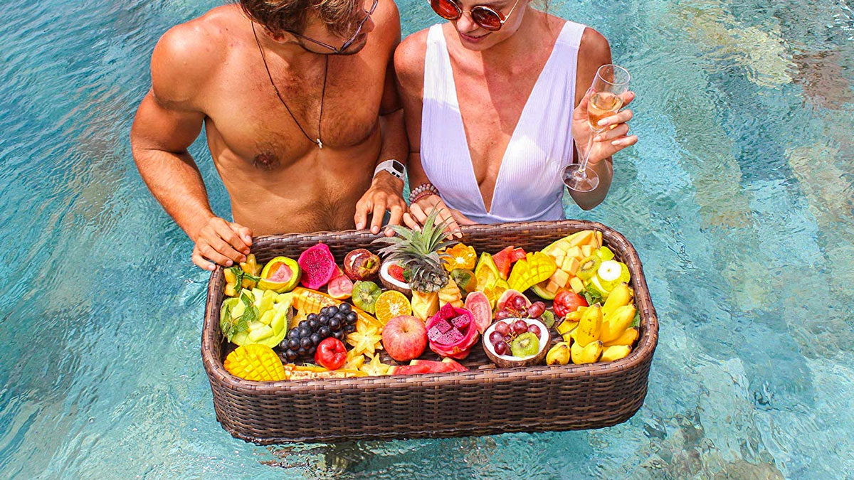 Balinese Floating Pool Bar & Serving Tray
