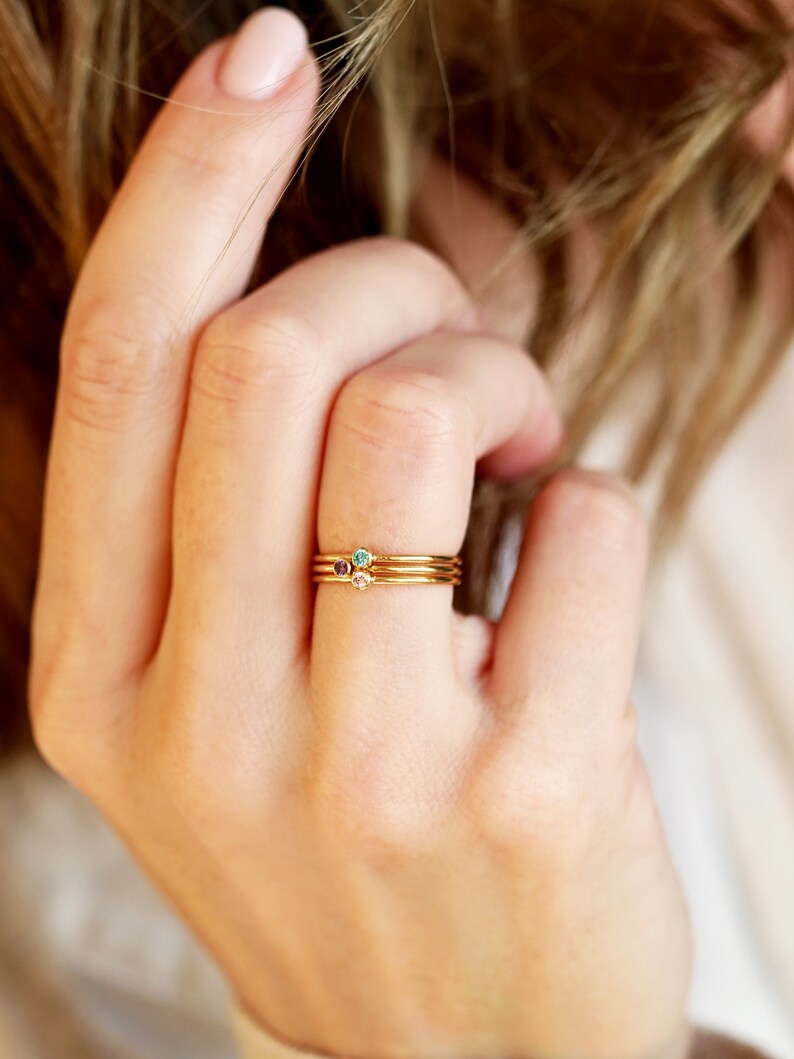 Birthstone Ring  / Dainty Ring / Birthstone Jewelry / Mothers