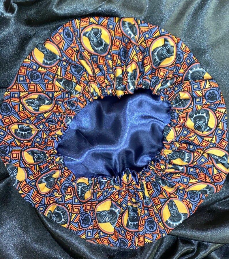 Black Panther Satin Bonnet Baby Boy Satin Bonnet