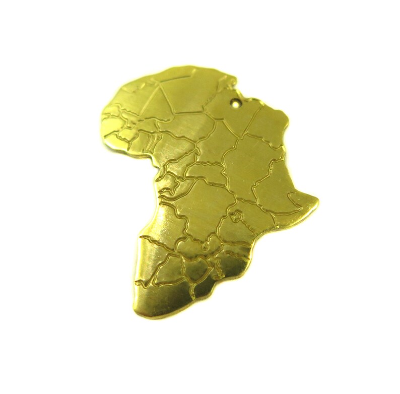 Brass Africa Pendants 4x M779-A