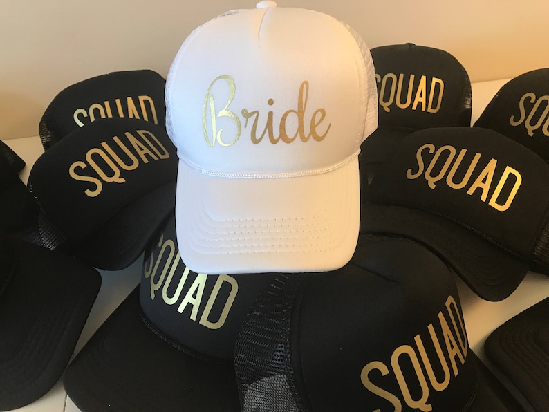 Bride Squad Hats / Bride Tribe Hats / Bachelorette Party /