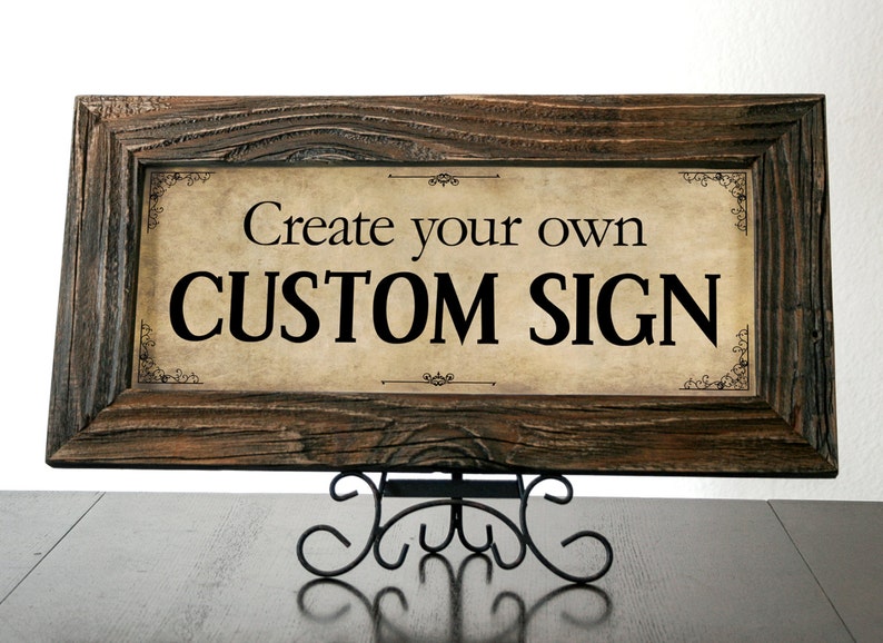 Custom Rustic Sign with Reclaimed Wood Frame. Office Sign.