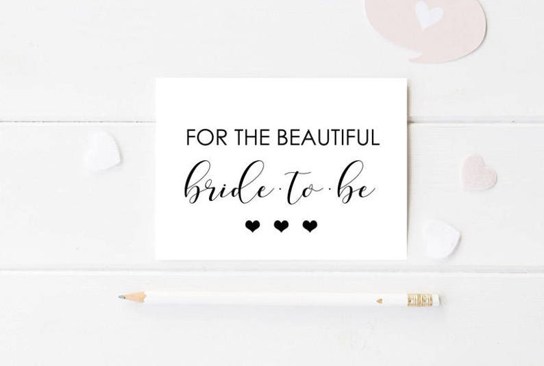 For The Beautiful Bride To Be Card PRINTABLE CARD Modern