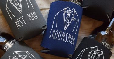 Groomsmen Best Man and Groom Wedding Can Coolers Groomsmen