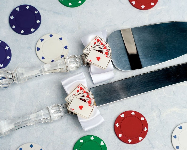 Las Vegas Wedding Cake Server Set  Custom Engraving Available