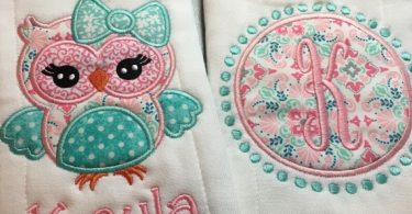 Monogram Baby Burp Cloth Set  Personalized Name Burp Cloth
