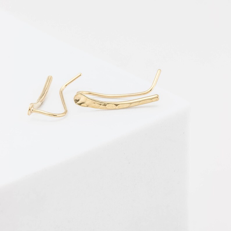 Simple Ear Climbers Modern Earrings in Gold Filled or