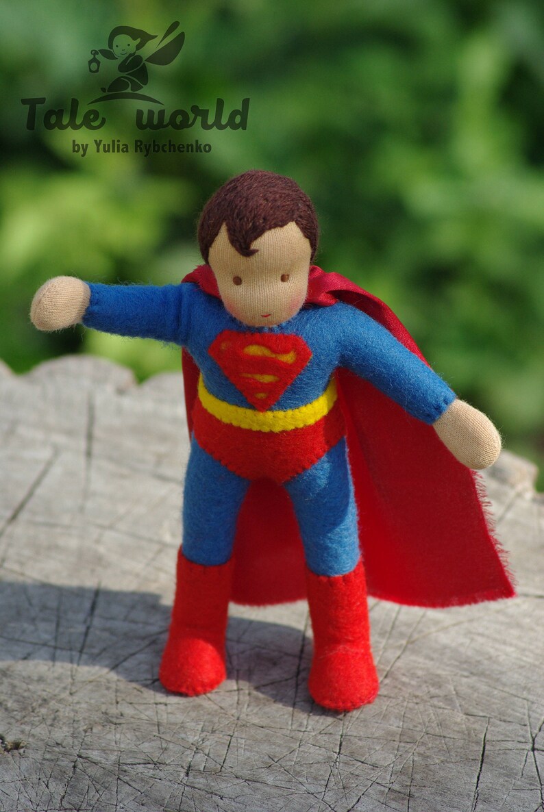 Superman doll Waldorf toys Superman figurine