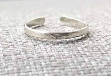 Toe ring sterling silver toe ring hammered toe ring