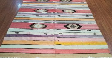 WEEKEND sale Pastel kilim rug vintage turkish kilim 8×5 ft