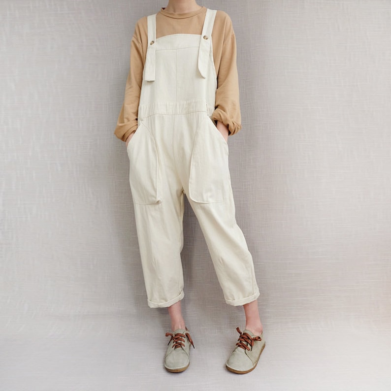 Women Casual Cotton Dungarees Adjustable Overalls Summer