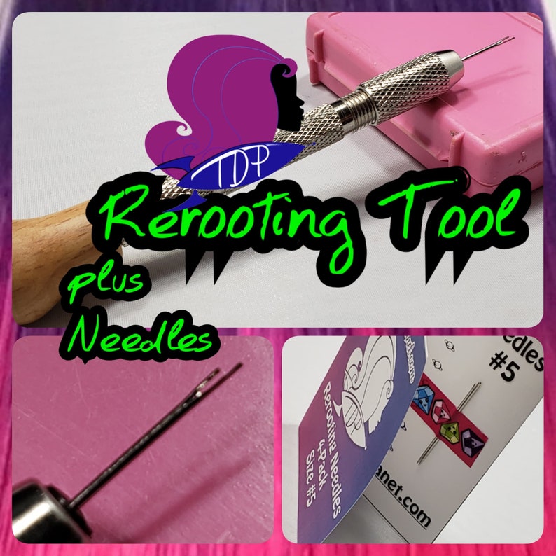 Doll Hair Rerooting Tool Kit with Rerooting Needles for
