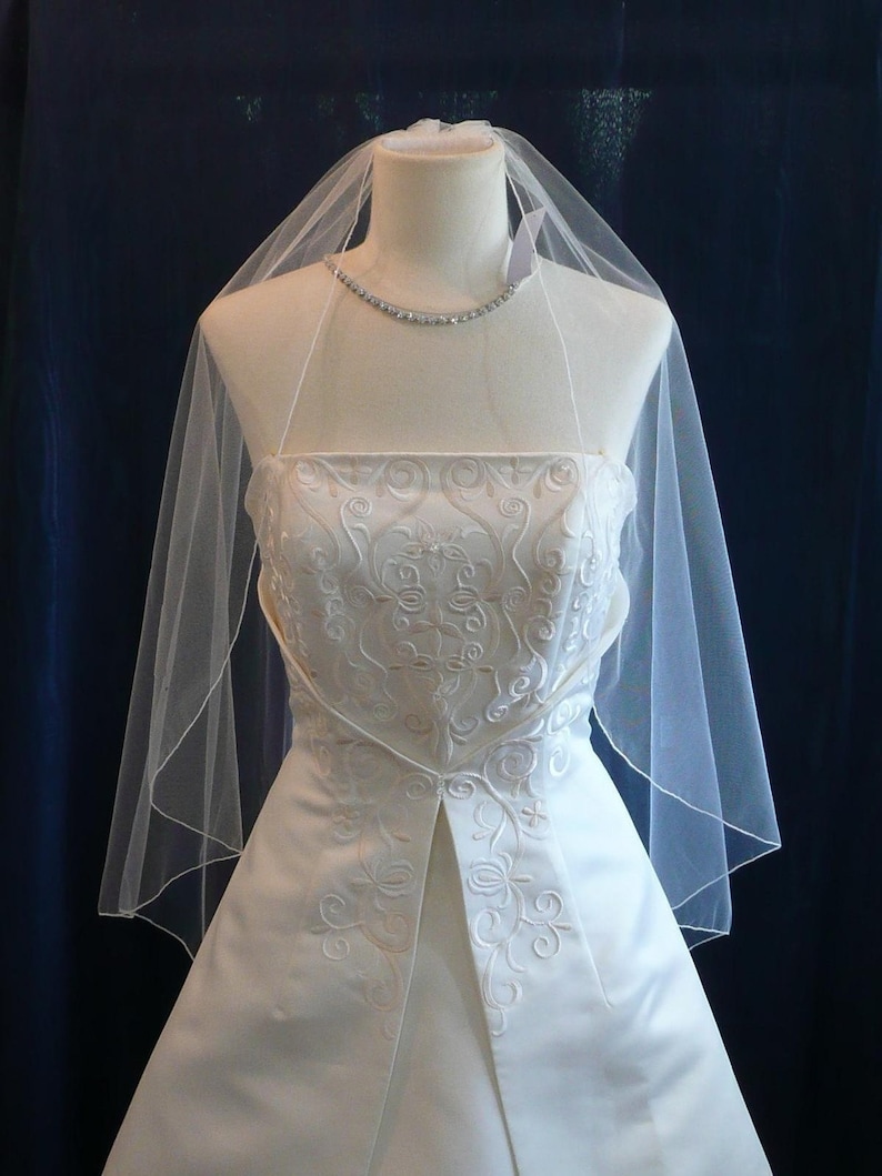 Fingertip length Cascading Angel style wedding veil  Sale