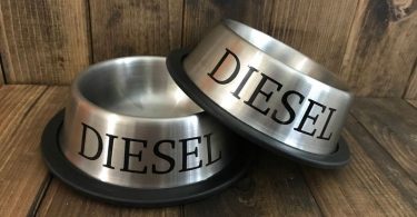 Personalized Pet Food & Water Bowl Matching Set  Pet Dishes