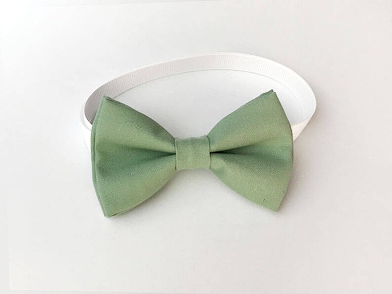 Sage green bow-tie for baby toddler teens adult Adjustable » Petagadget