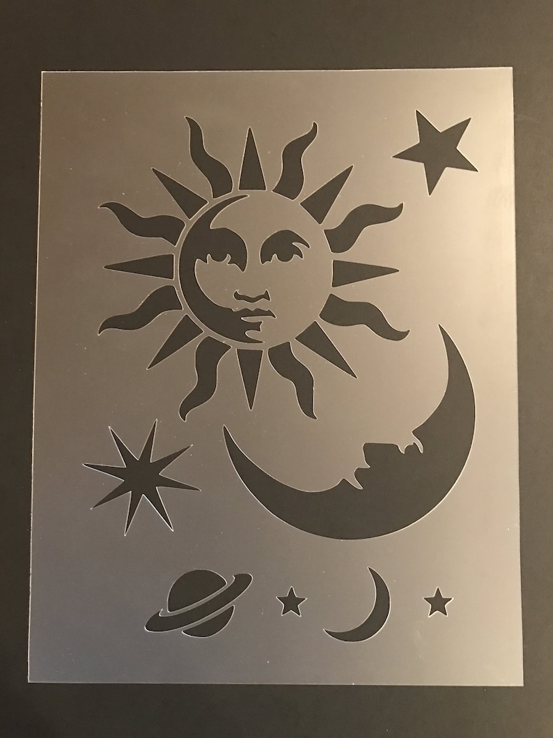 Sun Moon Stars Planets Stencil  Buy 2 Get 1 Free Mix &