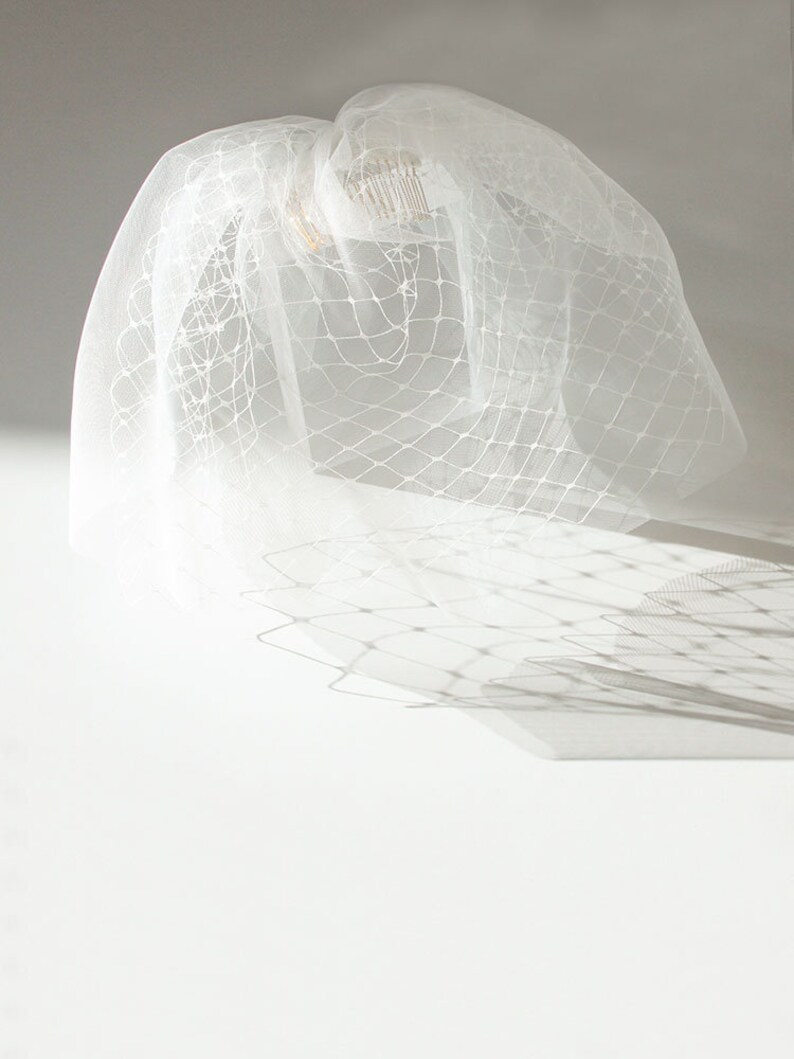 ALICE  double-layer short birdcage veil / Bridal veil for