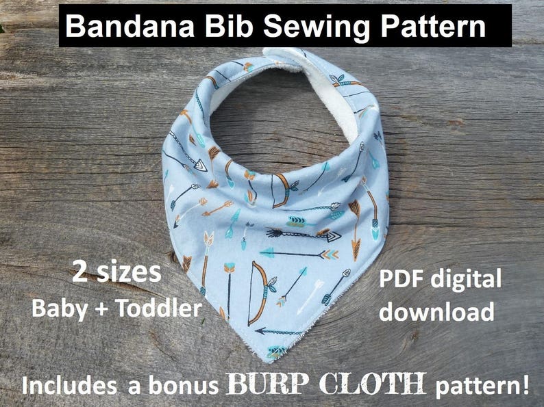 Bandana bib sewing pattern pdf bandana bib bibdana pattern