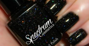 Black Holographic Glitter nail Polish DARK MATTER
