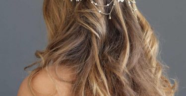 Bridal swag headpiece  Flower cluster swag headpiece  Style
