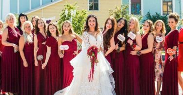 Burgundy wine Bridesmaid dress burgundy infinity dress