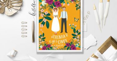 Custom Wedding portrait  unique wedding gift  Wedding gift